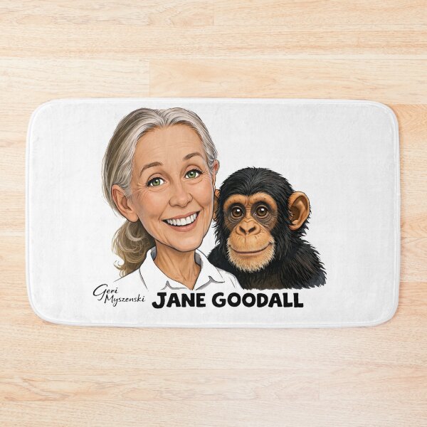 Item preview, Jane Goodall and her friend Chimpanzee April 3,1934 to October 1, 2025 designed and sold by The Art Queen Of Michigan .