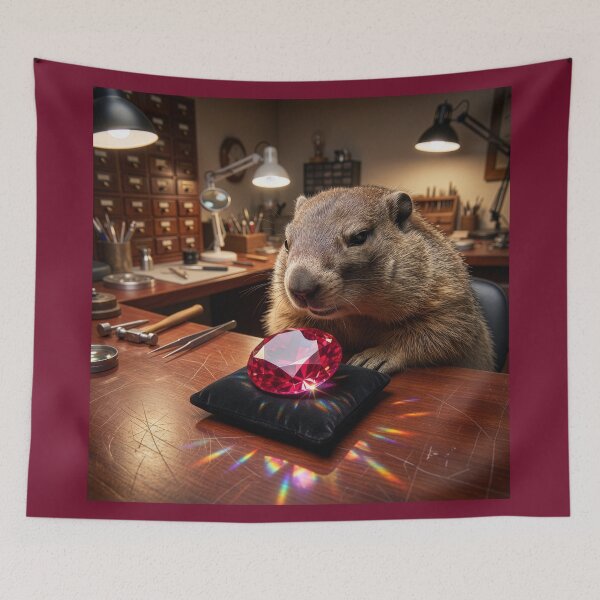 Item preview, Groundhog Jeweler Examines Giant Ruby designed and sold by Tridentulus.