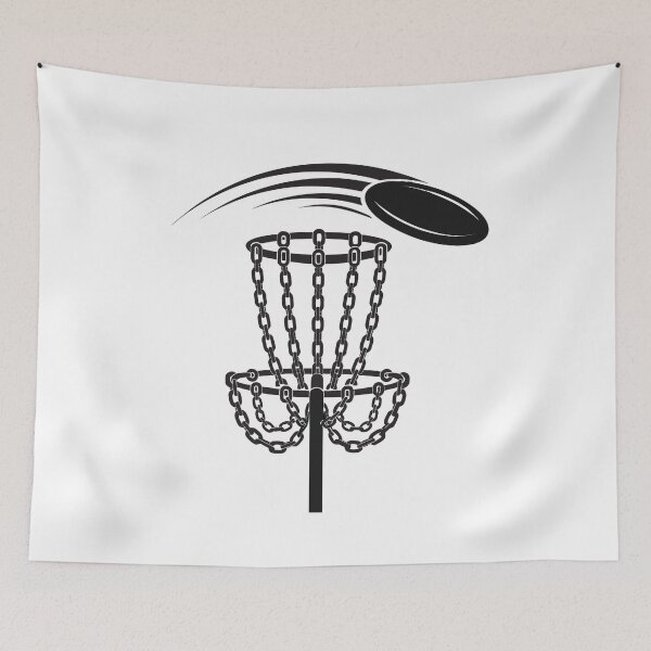 Item preview, Disc Golf Basket Chains with Flying Disc Sticker designed and sold by CutRootCo.