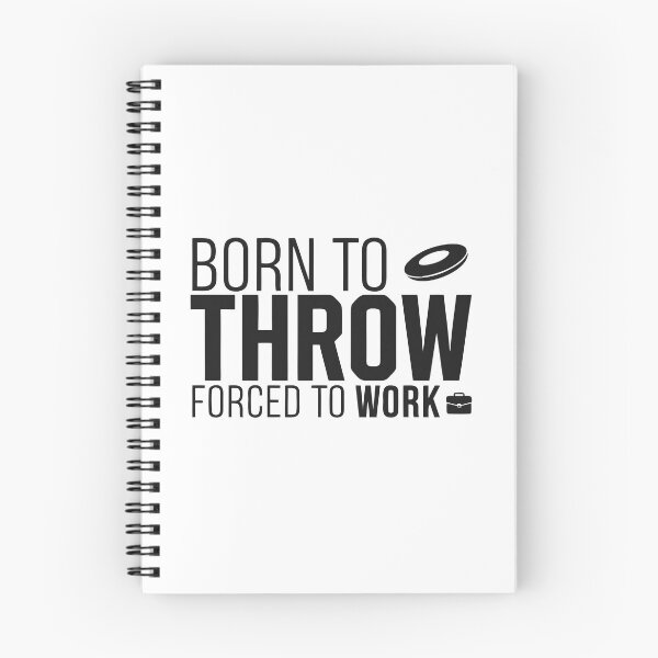 Item preview, Born to Throw Forced to Work Funny Disc Golf Sticker designed and sold by CutRootCo.