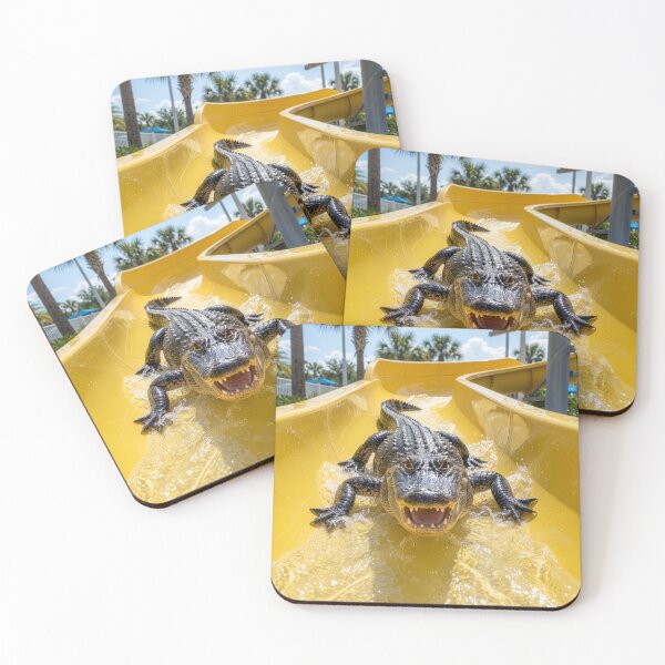 Item preview, Happy Alligator Races Down Water Slide designed and sold by Tridentulus.