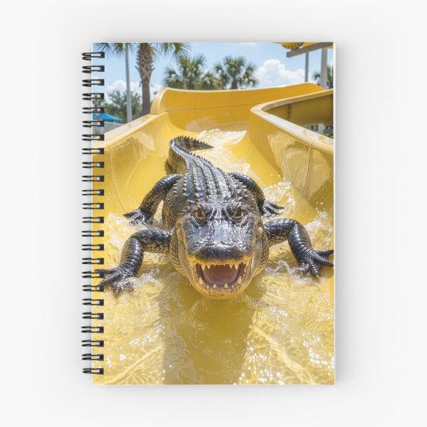 Item preview, Happy Alligator Races Down Water Slide designed and sold by Tridentulus.