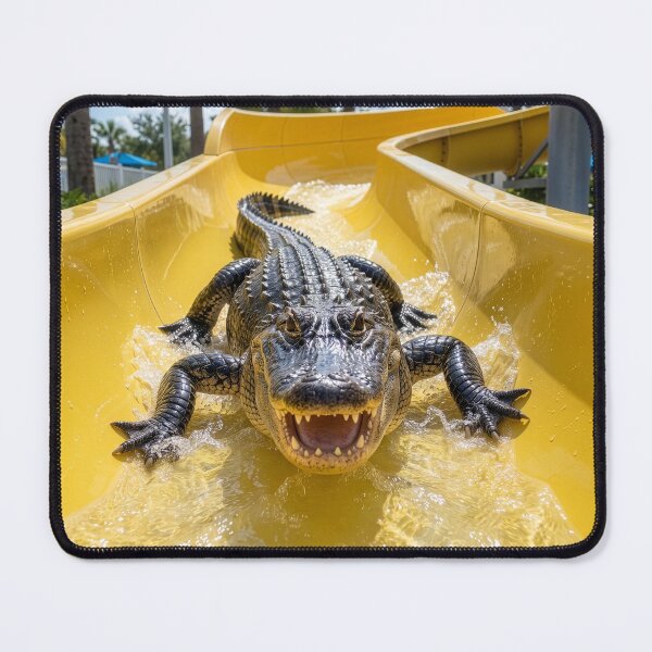 Item preview, Happy Alligator Races Down Water Slide designed and sold by Tridentulus.