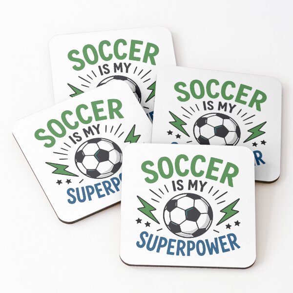 Item preview, Soccer Is My Superpower Kids Soccer Quote designed and sold by Gift Phrase Studio.