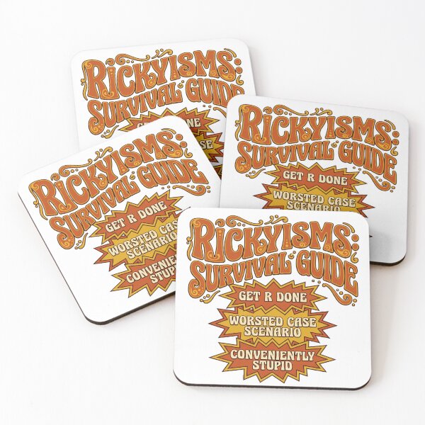 Item preview, Rickyisms Survival Guide - Vintage 70s Psychedelic Typography designed and sold by Threadnovax.
