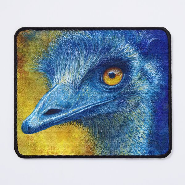 Item preview, Blue and Gold Emu Portrait designed and sold by RyanPhamDesigns.