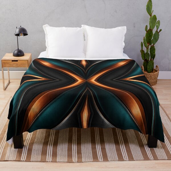 Item preview, Teal Burnt Orange Symmetrical Abstract designed and sold by Bellassi.