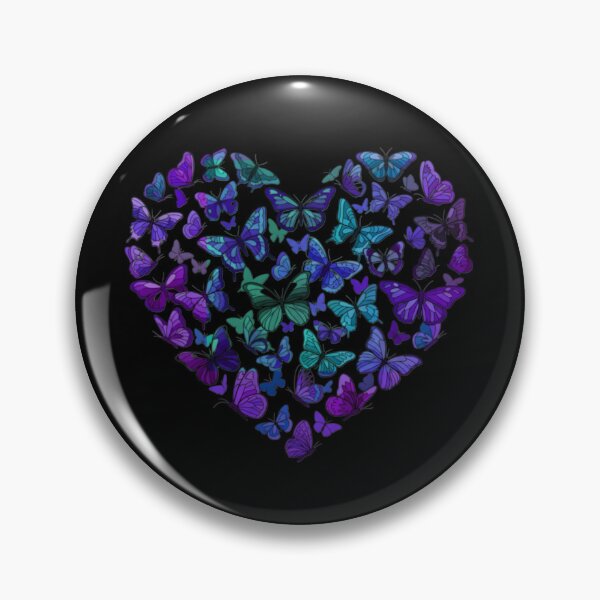 Item preview, Butterfly Heart Purple Teal Aesthetic Design designed and sold by Finally Awake.