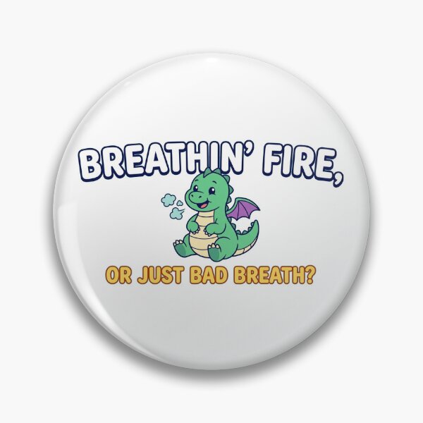 Item preview, Breathin' Fire or Just Bad Breath? Funny Baby Dragon Cute Humor designed and sold by Owcomm.