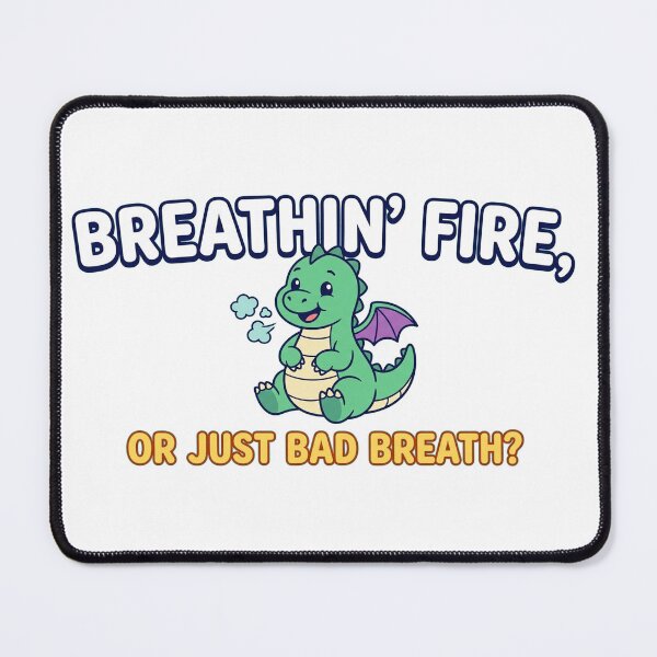 Item preview, Breathin' Fire or Just Bad Breath? Funny Baby Dragon Cute Humor designed and sold by Owcomm.
