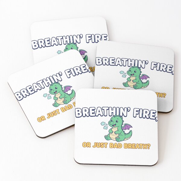 Item preview, Breathin' Fire or Just Bad Breath? Funny Baby Dragon Cute Humor designed and sold by Owcomm.