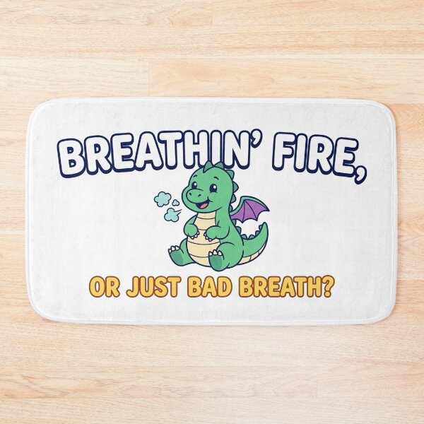 Item preview, Breathin' Fire or Just Bad Breath? Funny Baby Dragon Cute Humor designed and sold by Owcomm.