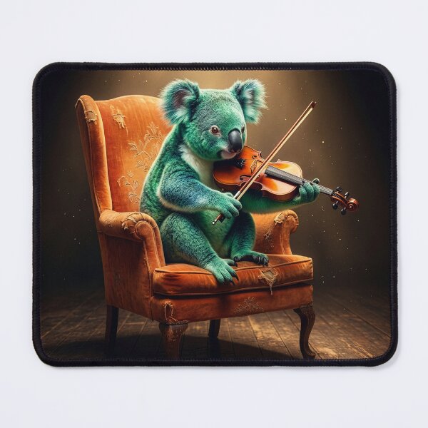 Item preview, Green Koala Coaxes Notes Out of His Violin designed and sold by Tridentulus.