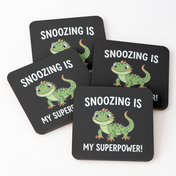 Item preview, Snoozing Is My Superpower Funny Lizard Gecko Cute Reptile Lover designed and sold by Owcomm.