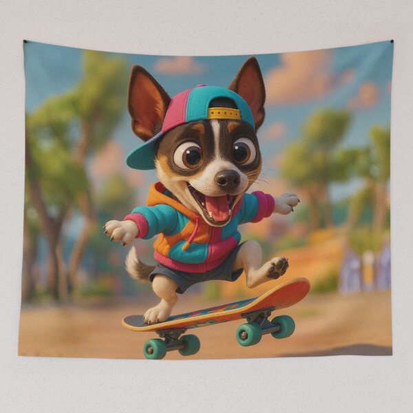Item preview, Skater Toy Fox Terrier designed and sold by Sillytoe.