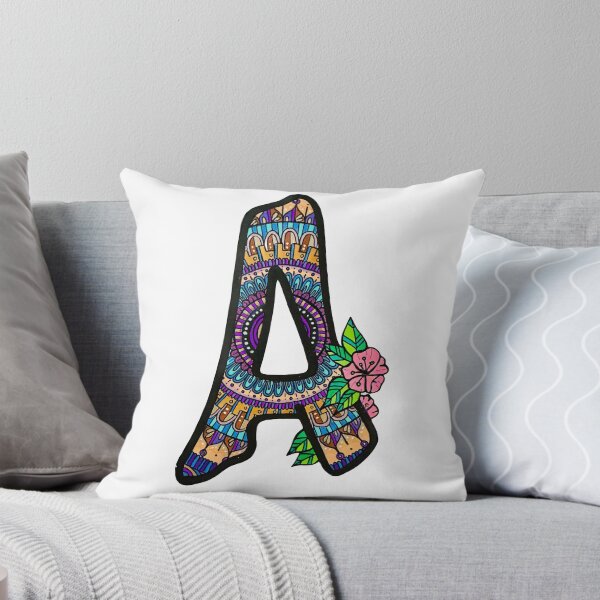 Item preview, Letter A flowery mandala designed and sold by Floboutique.