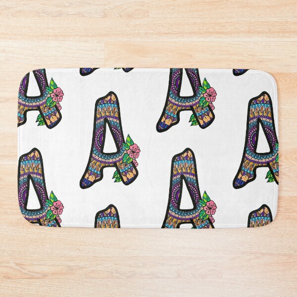 Item preview, Letter A flowery mandala designed and sold by Floboutique.
