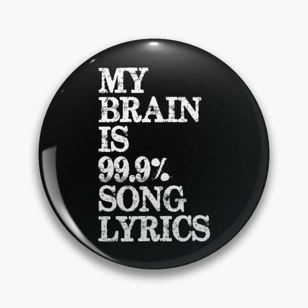 Item preview, Music Lover Gifts - My Brain is 99% Song Lyrics Funny Gag Gift Ideas for Music Lovers & Singers designed and sold by merkraht.