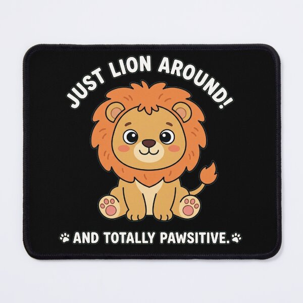 Item preview, Just Lion Around and Totally Pawsitive Cute Lion designed and sold by Owcomm.