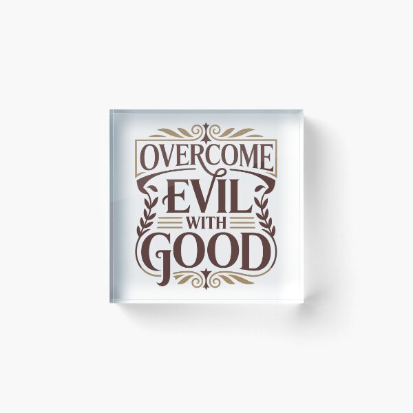 Item preview, Overcome Evil With Good Christian Design designed and sold by HahaHandlesHub.