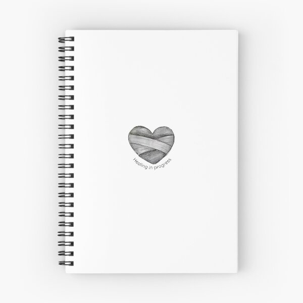 Item preview, Healing In Progress Bandaged Heart Sketch, Mental Health Recovery Self Care Art designed and sold by TheFurezuStudio.