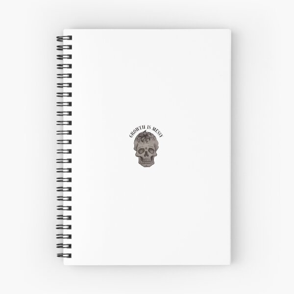 Item preview, Growth is Messy Skull Flower Sticker, Mental Health Anxiety Healing Dark Botanical Art designed and sold by TheFurezuStudio.