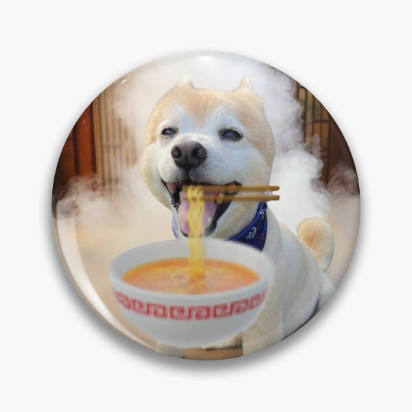 Artikelvorschau, Aufkleber mit Hund, der Ramen isst, Ramen, japanische Ramen, Hund entworfen und verkauft von Cocohappysmiles.