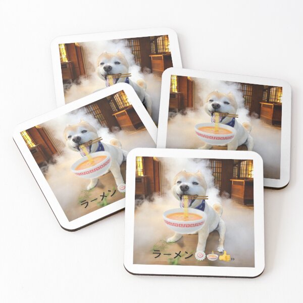Artikelvorschau, Aufkleber mit Hund, der Ramen isst, Ramen, japanische Ramen, Hund entworfen und verkauft von Cocohappysmiles.