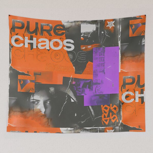 Item preview, Pure Chaos Vintage Collage Typography Collection Design designed and sold by ART ATTACK ZONE.