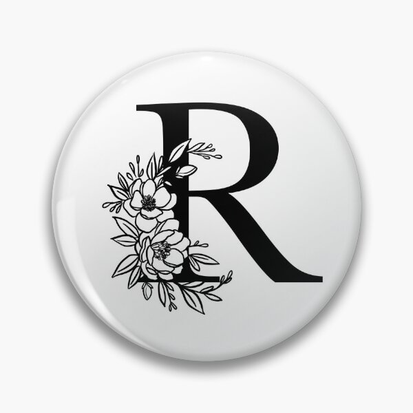 Item preview, Floral Laurel Letter R - Beautiful Name Initial with Magnolia Flowers designed and sold by breezecrafty23.