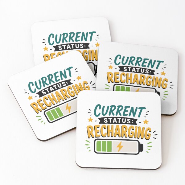 Item preview, Current Status Recharging Funny Mood Quote designed and sold by Gift Phrase Studio.