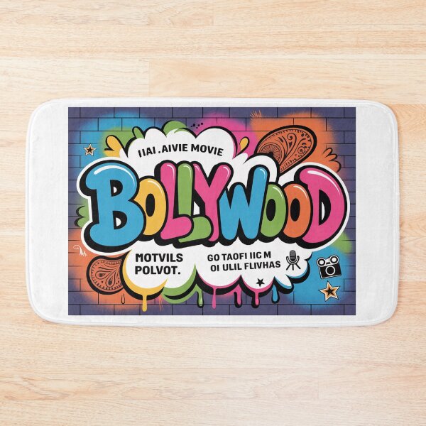 Item preview, Bollywood Graffiti Street Art – Colorful Urban Film Dialogue Design with Indian Motifs  ? Main Tag designed and sold by FASHION-YAHAN.