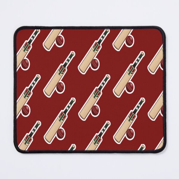 Item preview,  Cricket Bat and Ball red designed and sold by StickersRyous.