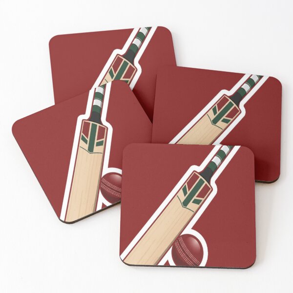 Item preview,  Cricket Bat and Ball red designed and sold by StickersRyous.