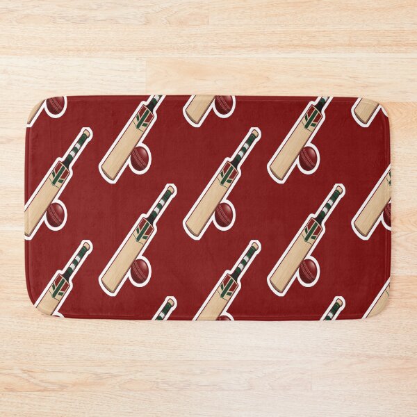 Item preview,  Cricket Bat and Ball red designed and sold by StickersRyous.