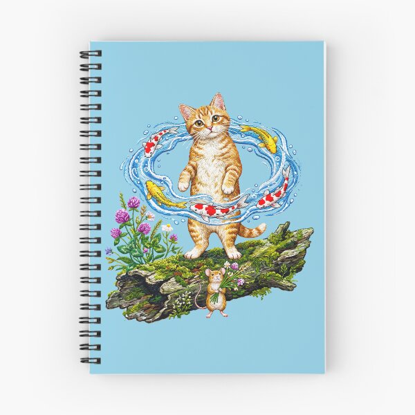 Item preview, Orange Tabby Cat ,Mouse and Koi Fish designed and sold by TeeARTHY.