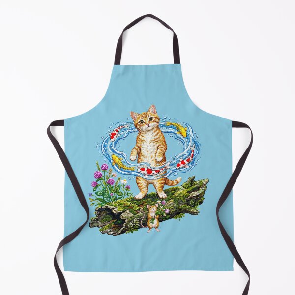 Item preview, Orange Tabby Cat ,Mouse and Koi Fish designed and sold by TeeARTHY.