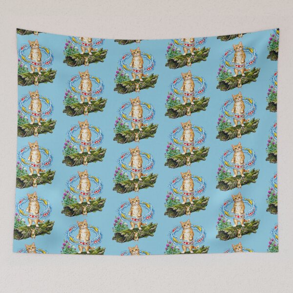 Item preview, Orange Tabby Cat ,Mouse and Koi Fish designed and sold by TeeARTHY.