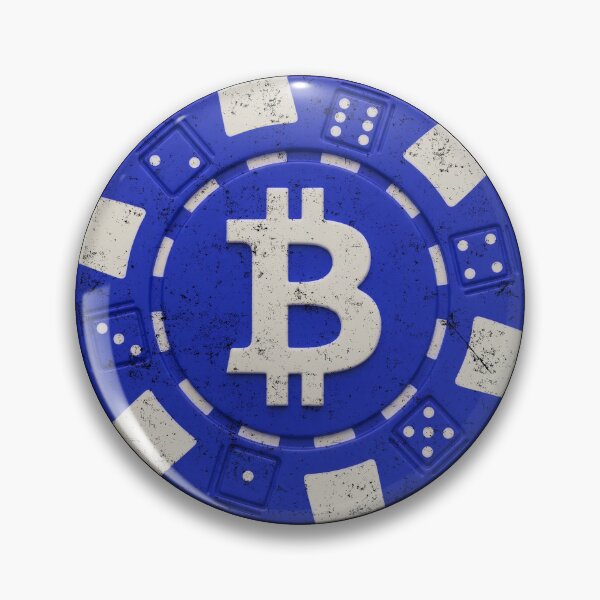 Item preview, Bitcoin Crypto Blue Poker Chip Distressed designed and sold by BluecidDesign.