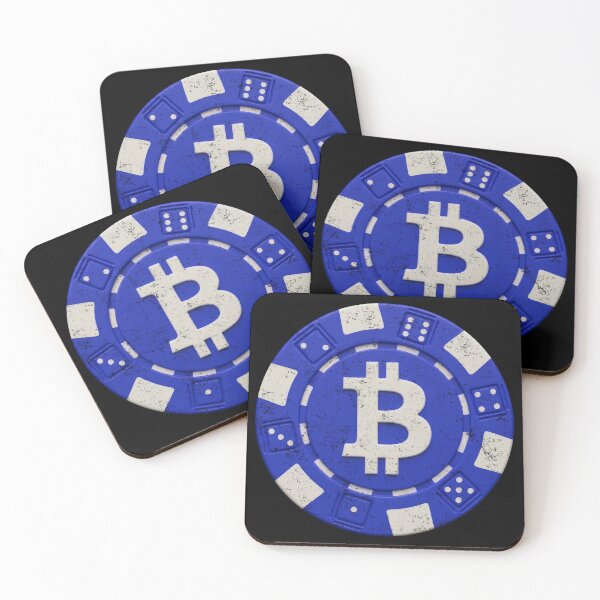 Item preview, Bitcoin Crypto Blue Poker Chip Distressed designed and sold by BluecidDesign.