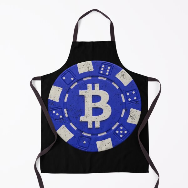 Item preview, Bitcoin Crypto Blue Poker Chip Distressed designed and sold by BluecidDesign.
