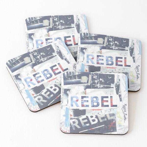 Item preview, Blue Rebel Vintage Grunge Collage Typography Collection Design designed and sold by ART ATTACK ZONE.