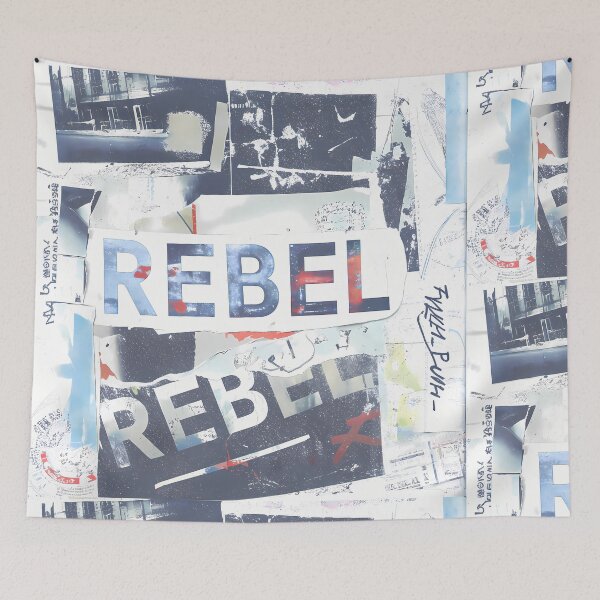 Item preview, Blue Rebel Vintage Grunge Collage Typography Collection Design designed and sold by ART ATTACK ZONE.