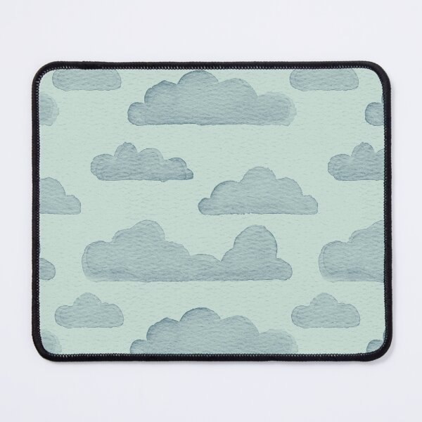 Item preview, Dreamtime Clouds Watercolor Pattern - Mint + Peacock designed and sold by Irene Estelle.