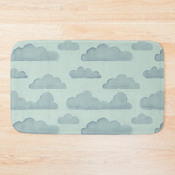 Item preview, Dreamtime Clouds Watercolor Pattern - Mint + Peacock designed and sold by Irene Estelle.