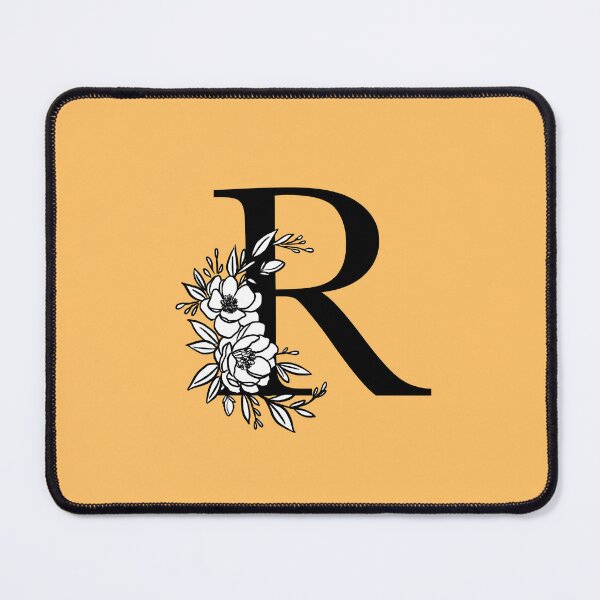 Item preview, Yellow Floral Laurel Letter R - Beautiful Name Initial with Magnolia Flowers Gold designed and sold by breezecrafty23.