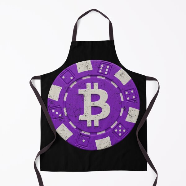 Item preview, Bitcoin Crypto Purple Poker Chip Distressed designed and sold by BluecidDesign.