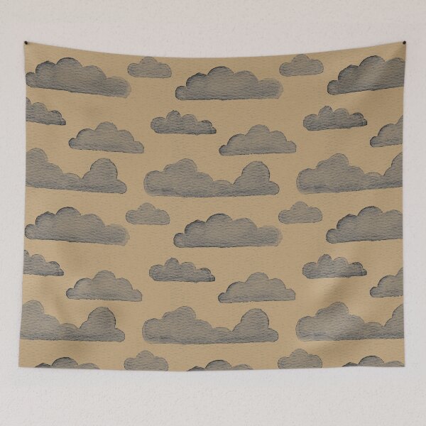 Item preview, Dreamtime Clouds Watercolor Pattern - Fawn + Dusk designed and sold by Irene Estelle.