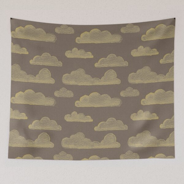 Item preview, Dreamtime Clouds Watercolor Pattern - Earth + Saffron designed and sold by Irene Estelle.
