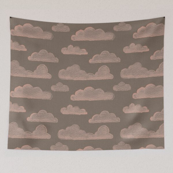 Item preview, Dreamtime Clouds Watercolor Pattern - Earth + Coral designed and sold by Irene Estelle.